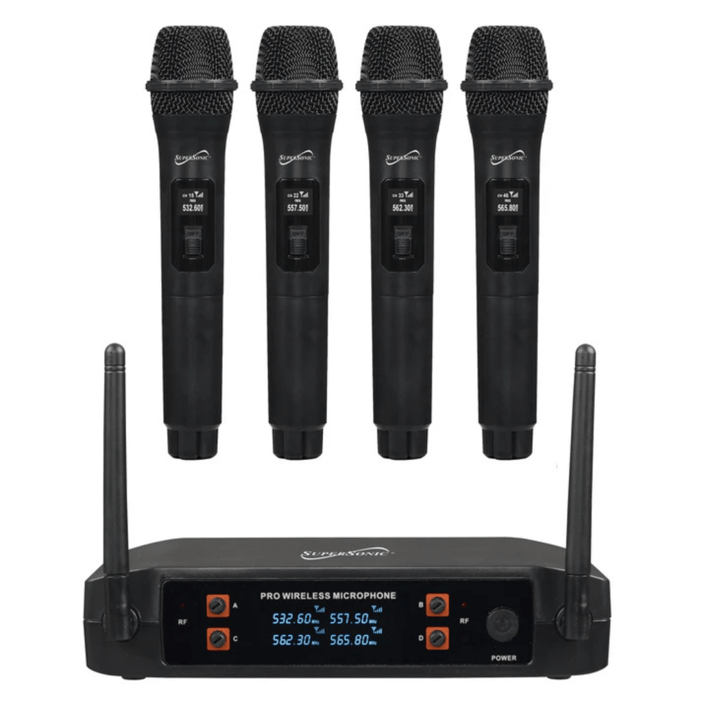 Supersonic 4 Channel 2.4G Wireless Microphone System