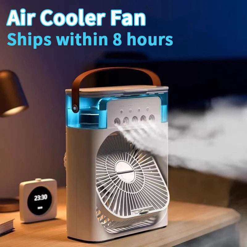 New 3 In 1 Fan AIr Conditioner Household Mini Air Cooler LED Night